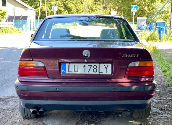 BMW Seria 3 cena 21900 przebieg: 151000, rok produkcji 1995 z Lublin małe 436